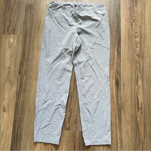 Eileen Fisher Size Medium Gray Washable Crepe Ankle Pull On Pants‎ Stretch Taper